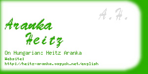 aranka heitz business card